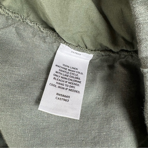 Caslon Women’s Linen Pants Size 1X Lightweight With Pockets Wide leg Pull on - Picture 4 of 7